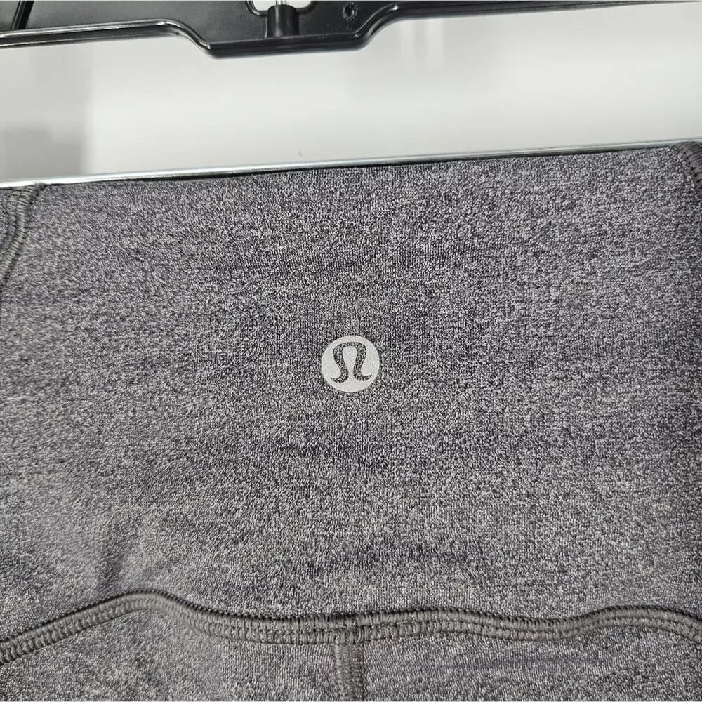 Lululemon Heathered Black Train Times 7/8 25